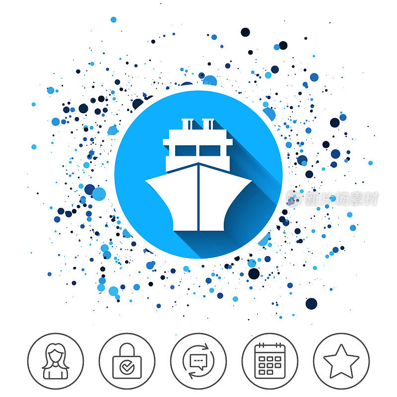 Ship or boat sign icon. Shipping delivery symbol.